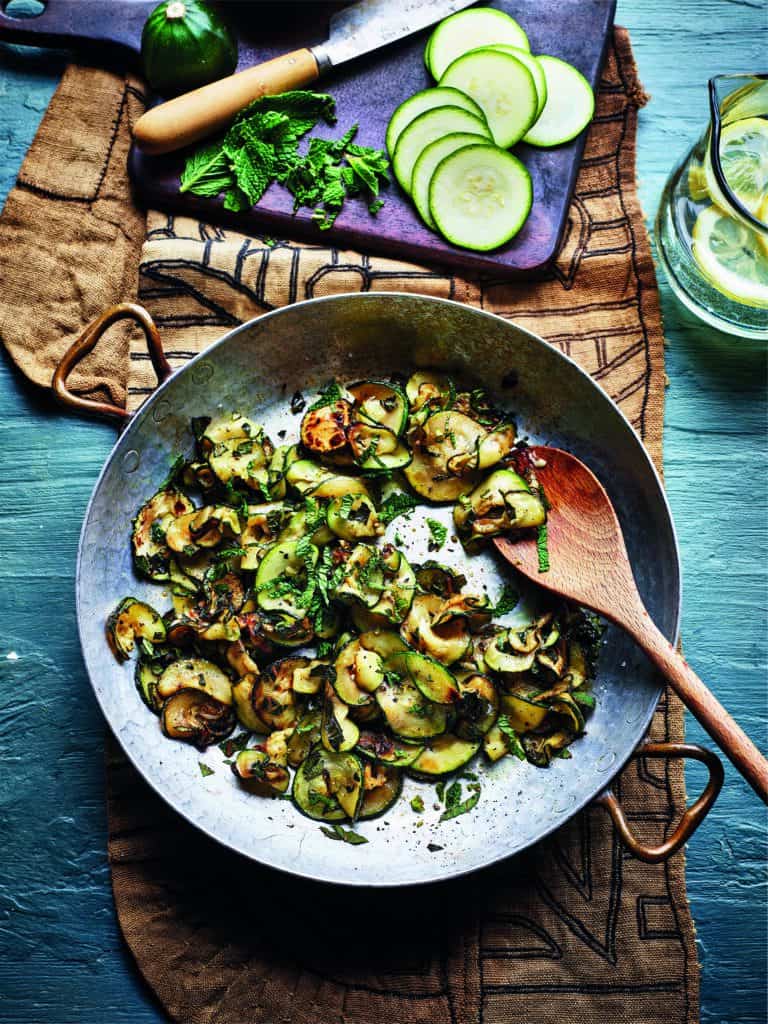 Gesauteerde courgette met munt