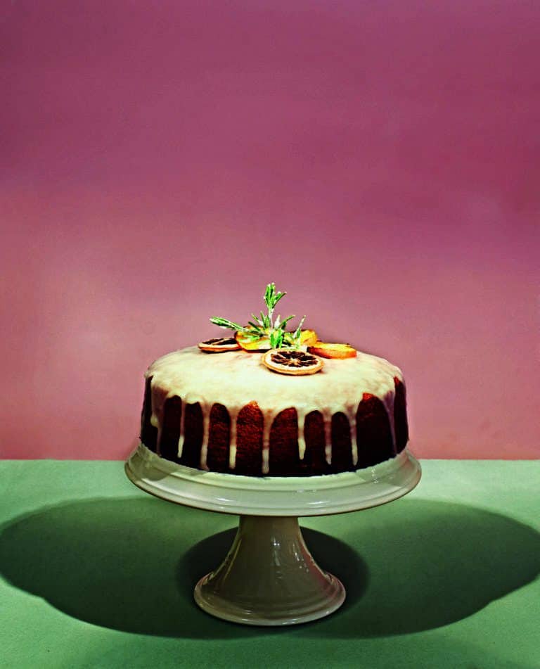 Olijfoliecake met mandarijn & rozemarijn