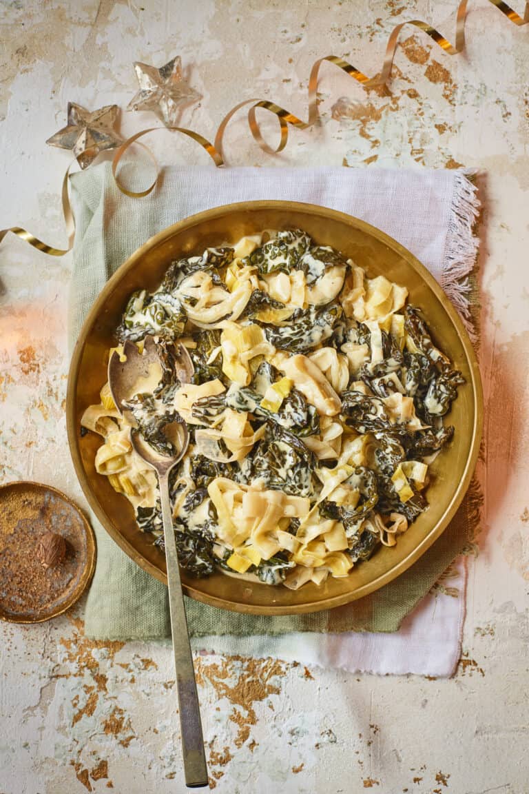 Romige cavolo nero met prei