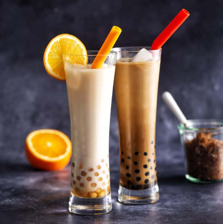 Sinaasappel-rooibos-bubble tea