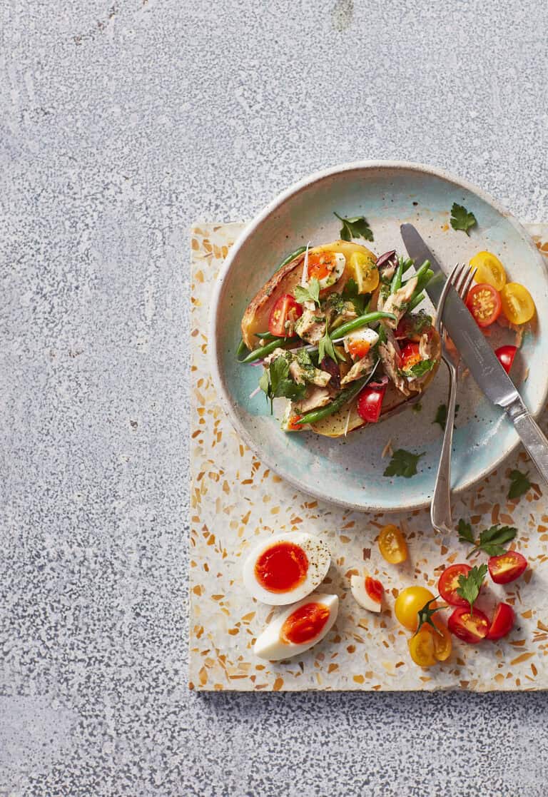 Gepofte aardappel niçoise
