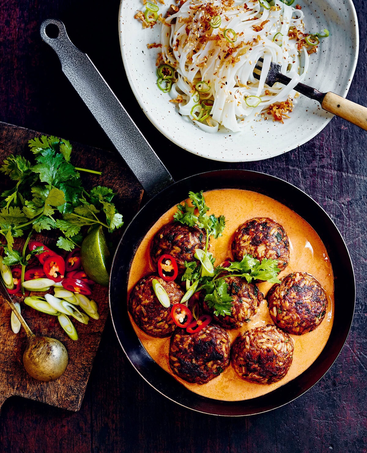 Thaise rode-currygehaktballen