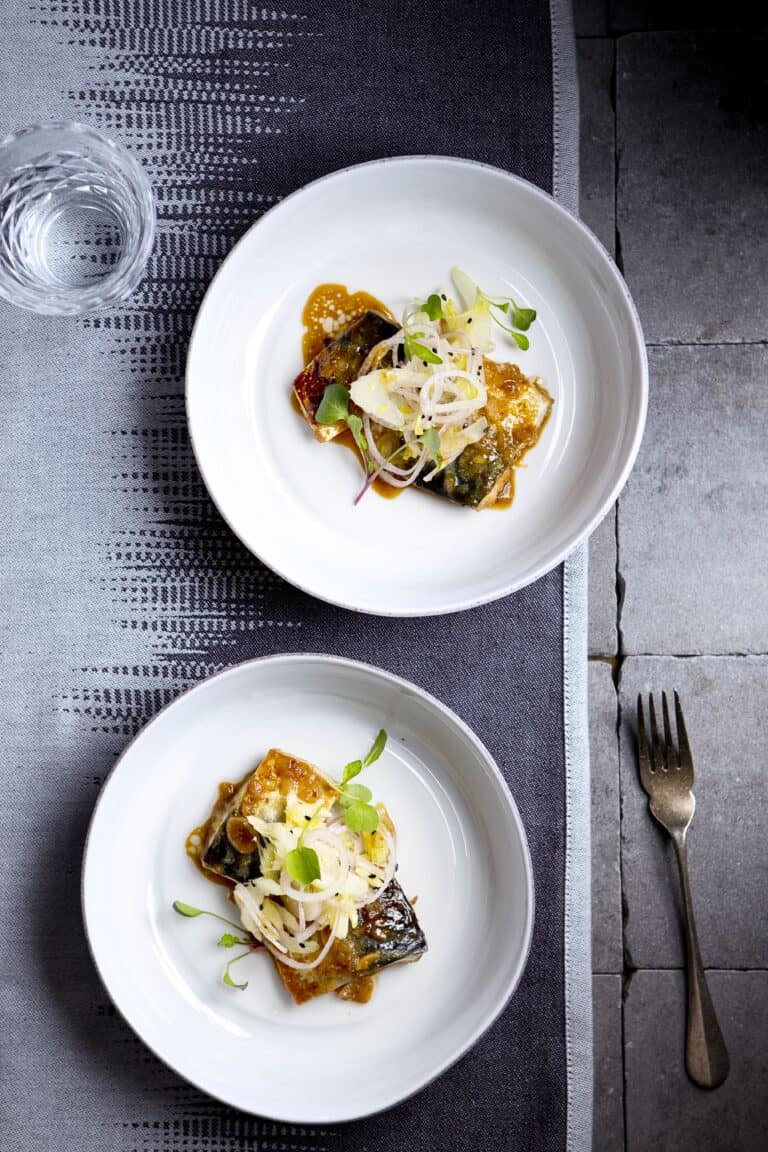 Gesmoorde makreel met miso