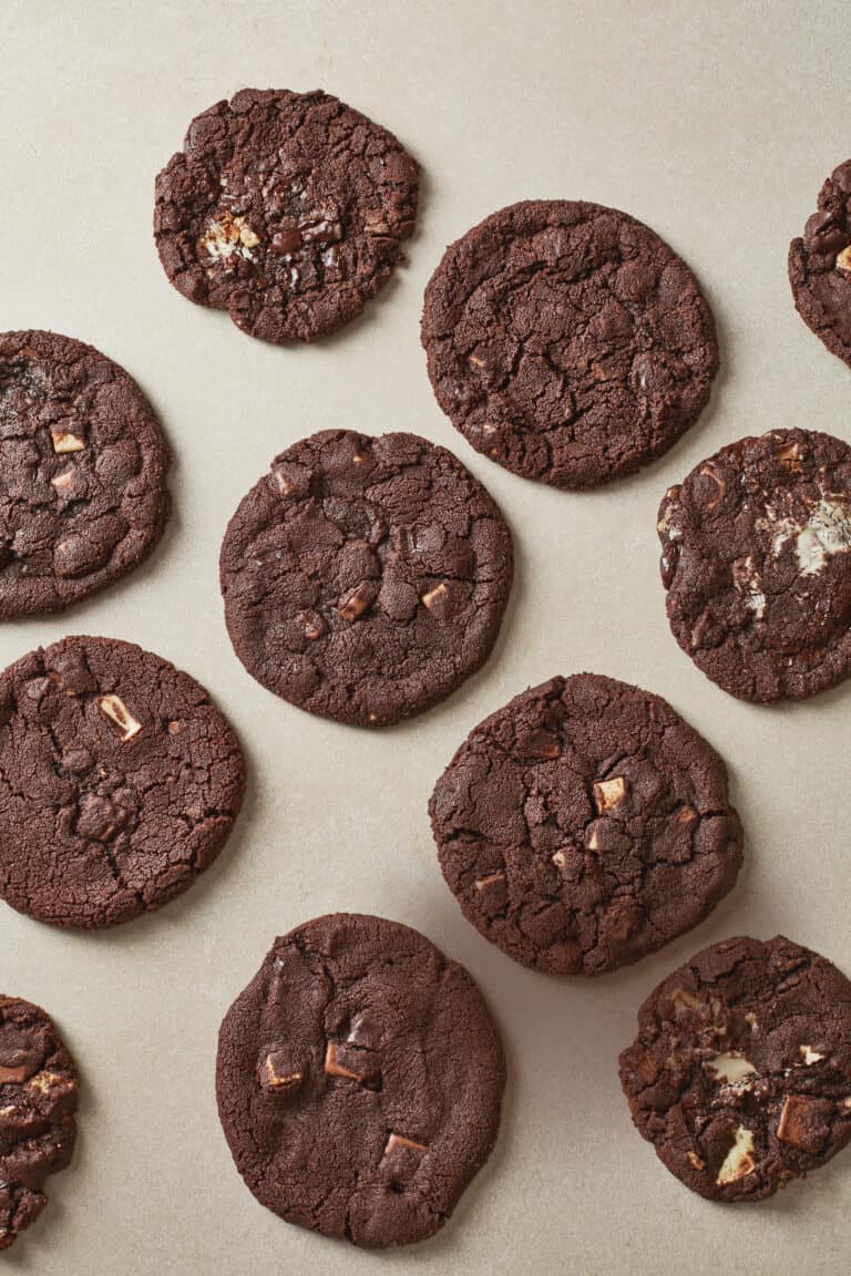 Triple chocolate chip cookies