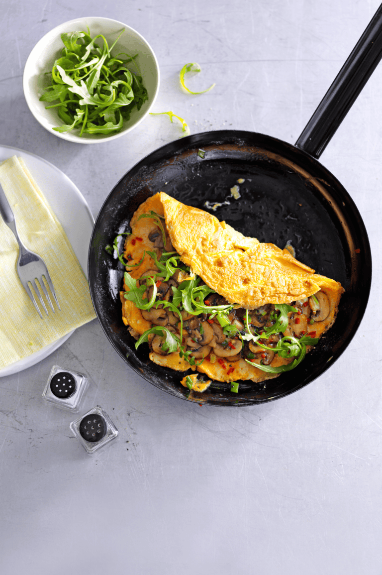 Chili-paddenstoelenomelet
