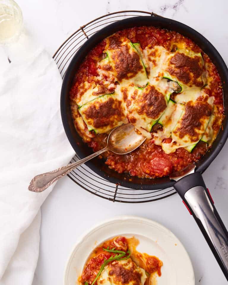 Involtini van courgette met lamsgehakt