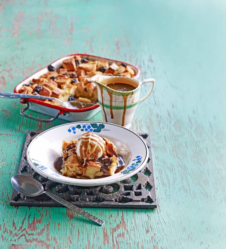 Bourbon-broodpudding