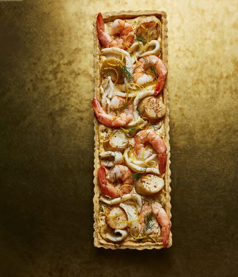 Tartelette met zeevruchten
