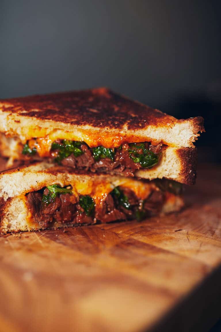 Bulgogi grilled cheese sandwich