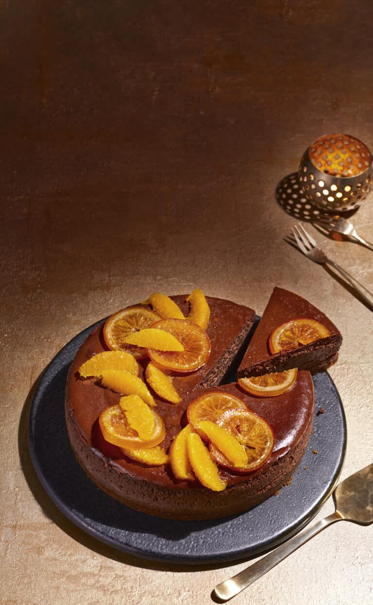 Chocolade-sinaasappelcheesecake