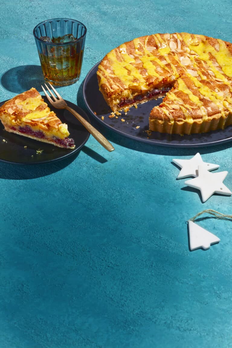Bakewell tart met cranberry en amaretto