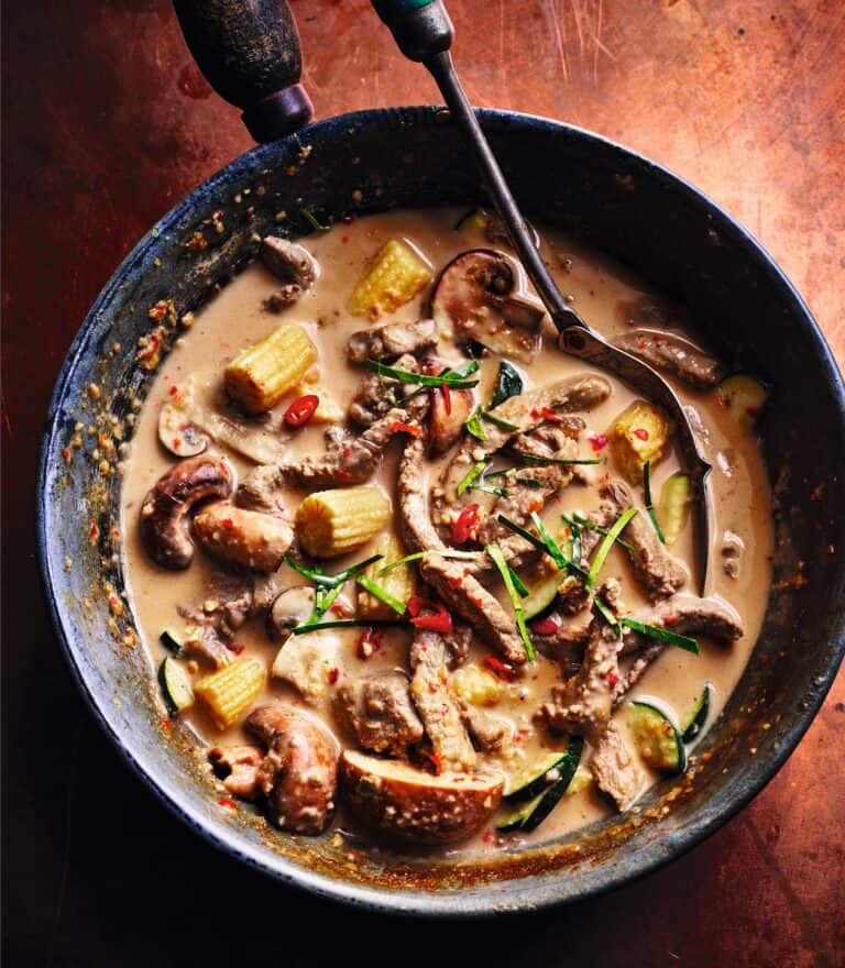 Beef panang curry