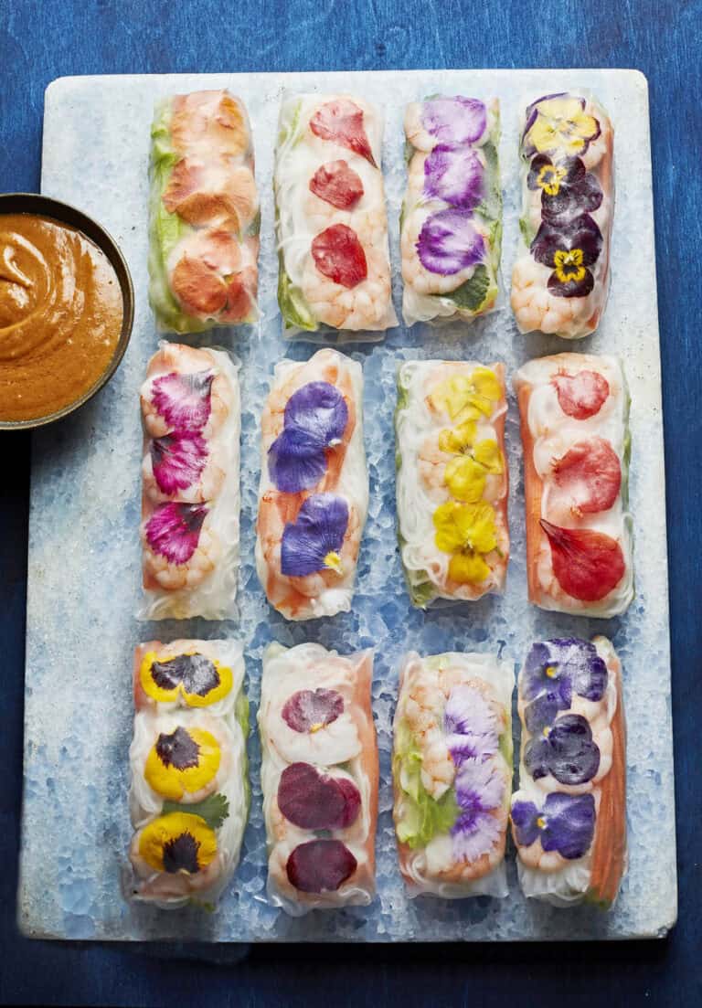 Bloemige summer rolls