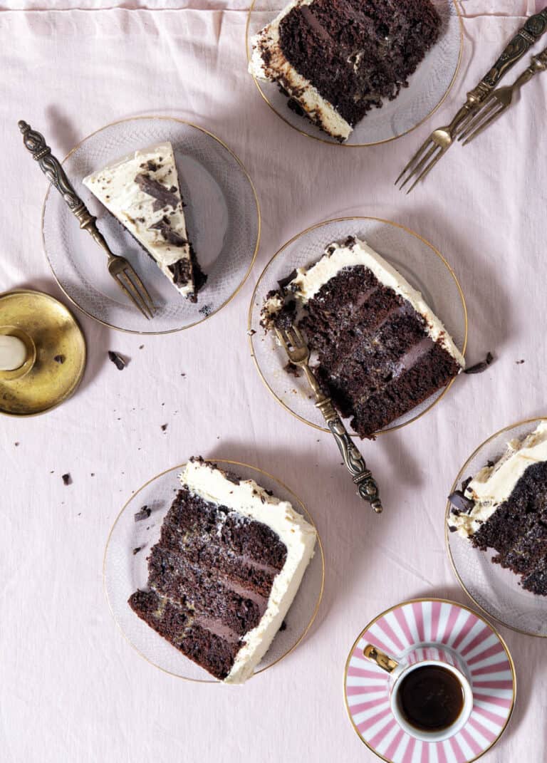 Mokkataart met espressoganache en gezouten karamel