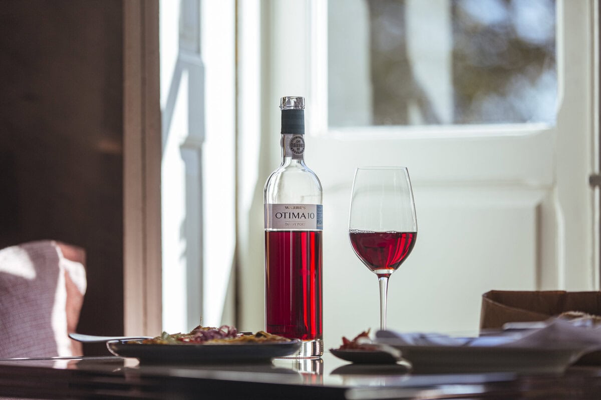 Warre's port fles en glas