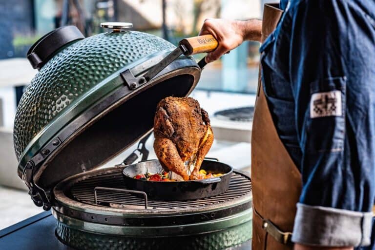 Beer can chicken met witbier en geroosterde groenten