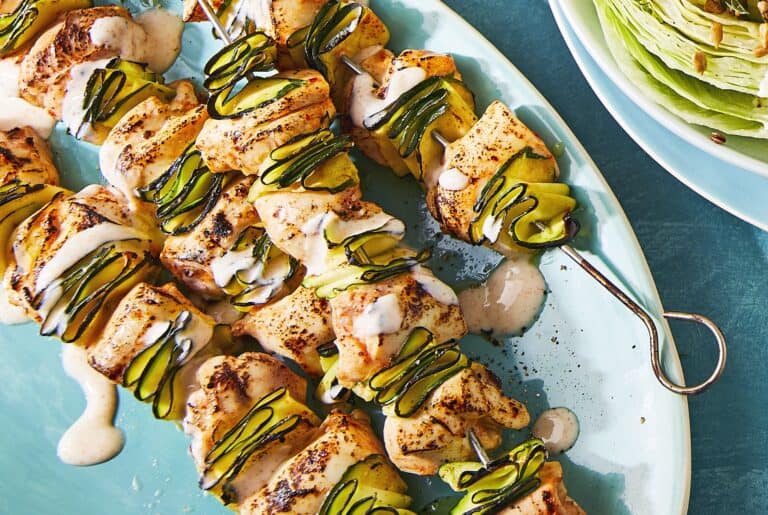 Kip-courgettespiesjes