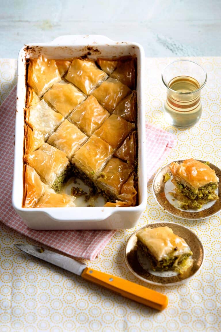 Baklava met pistache en oranjebloesem