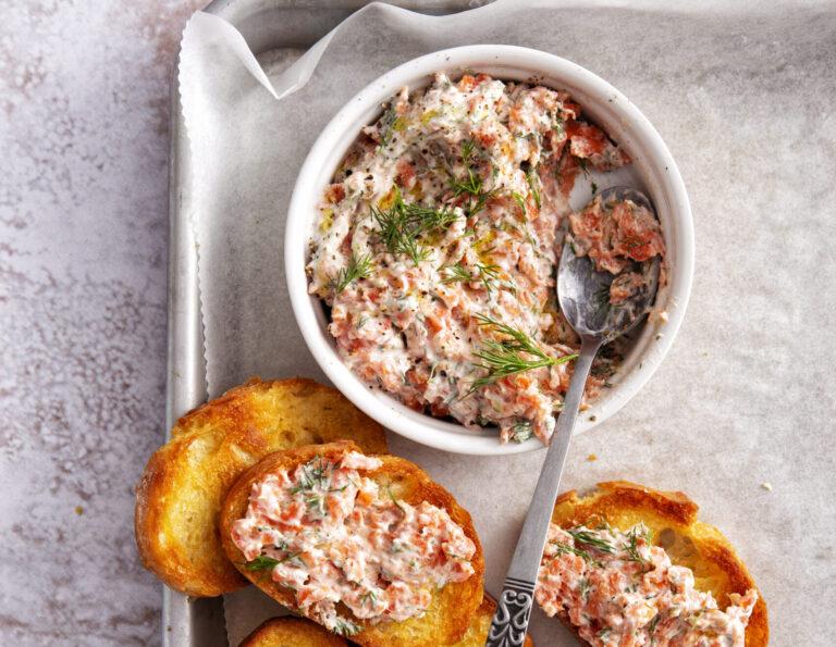 Snelle rillette van gerookte zalm