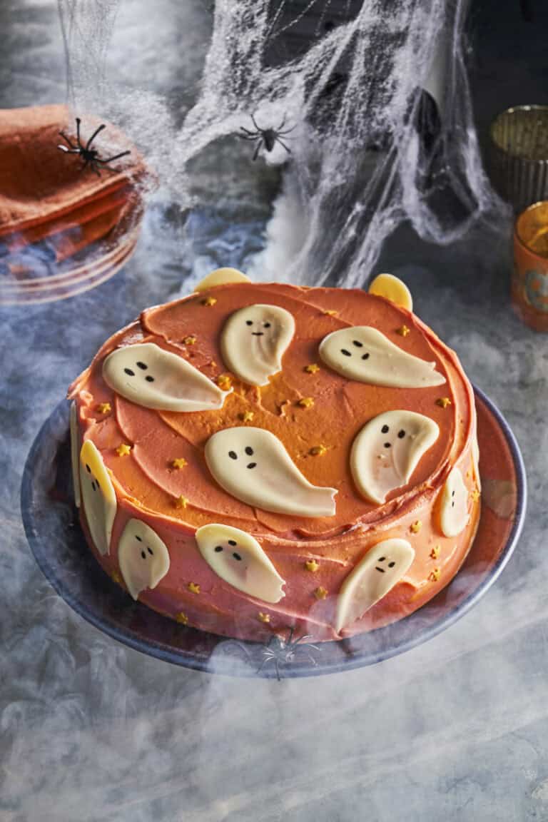 Halloweenpompoentaart