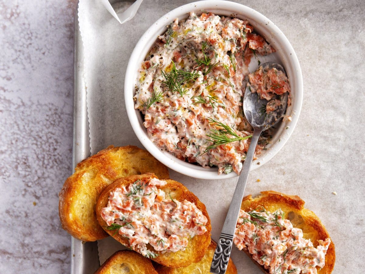 Snelle rillette van gerookte zalm