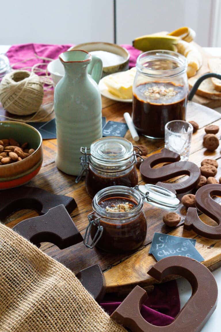 Huisgemaakte crunchy chocopasta