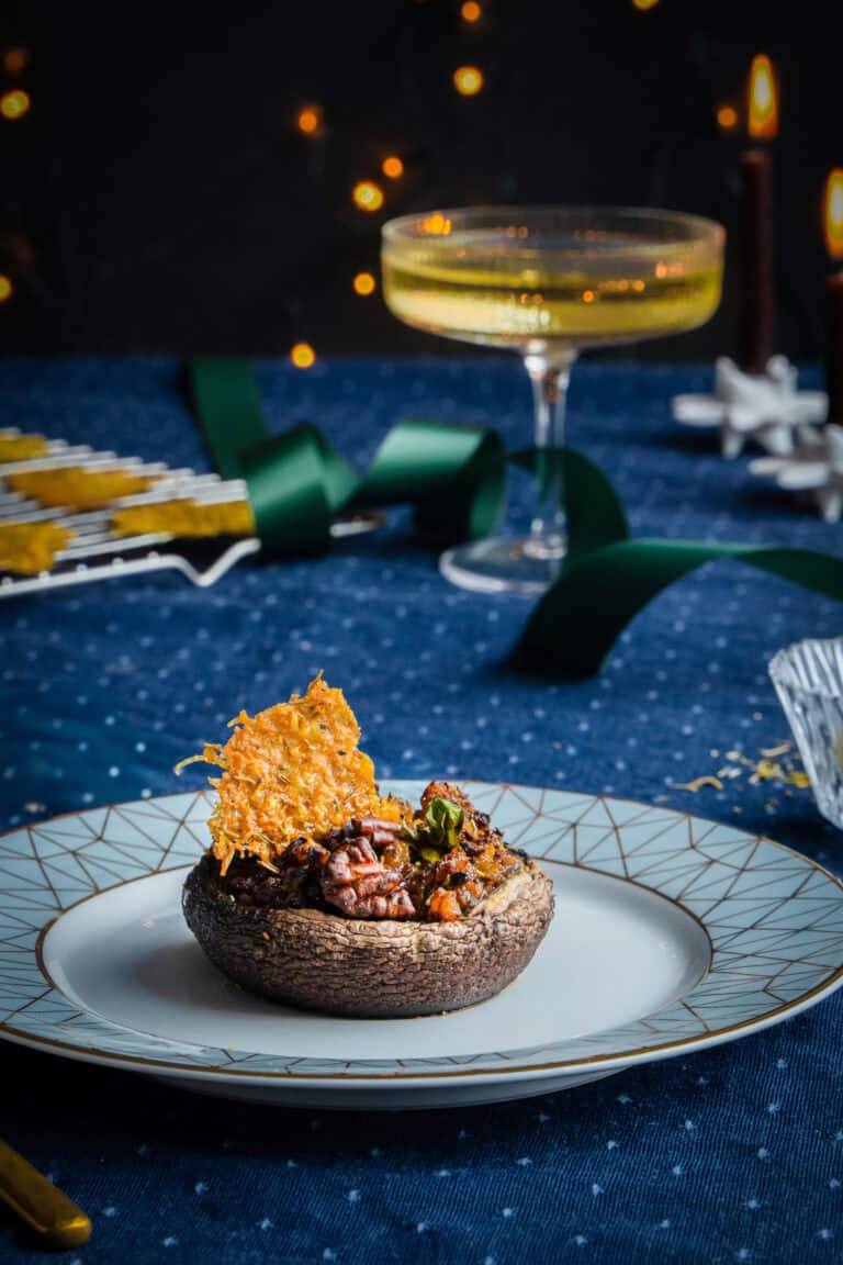 Gevulde portobello’s met parmezaankrokantje