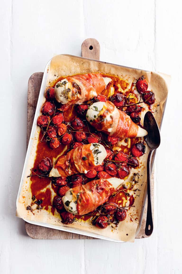 Kip parma met balsamicotomaten