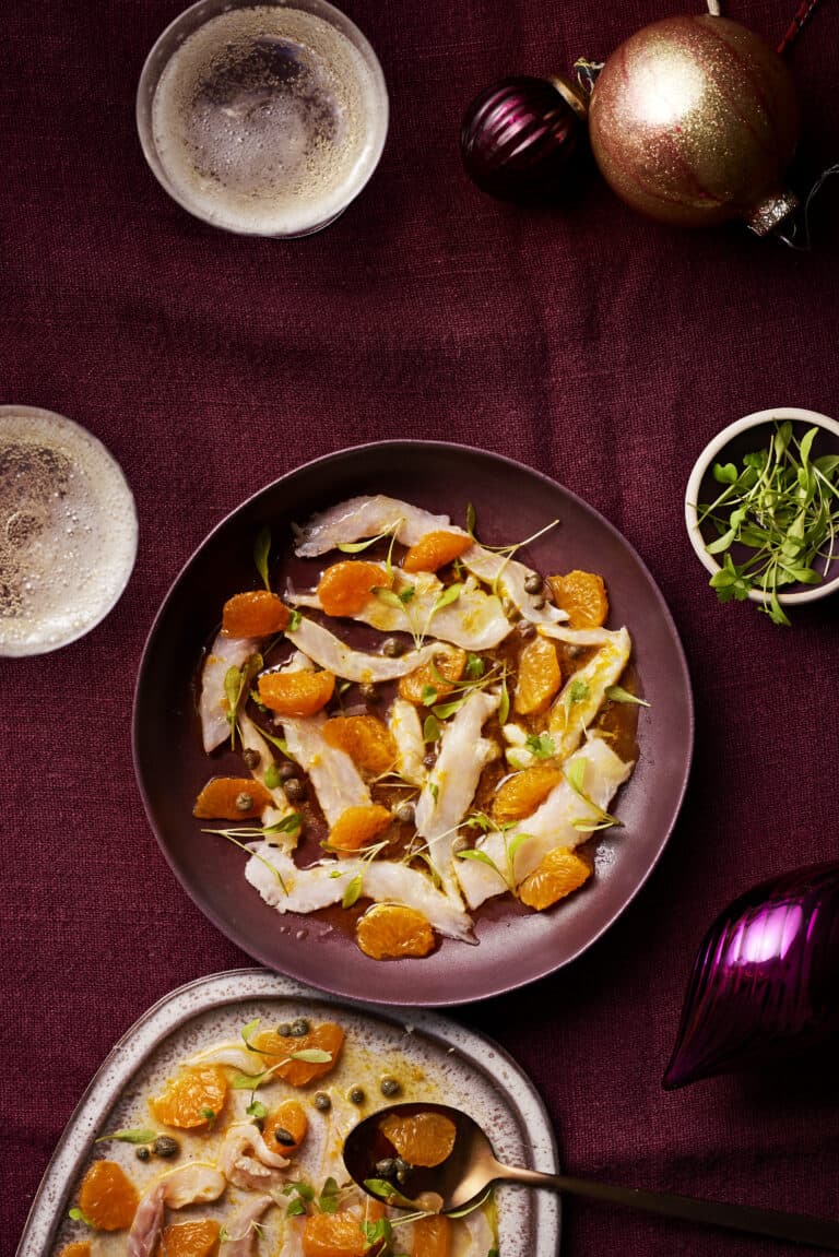 Crudo van dorade en clementine