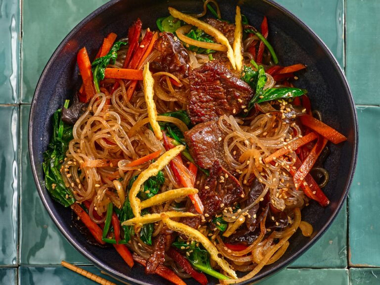 Japchae (glasnoedels met groenten)