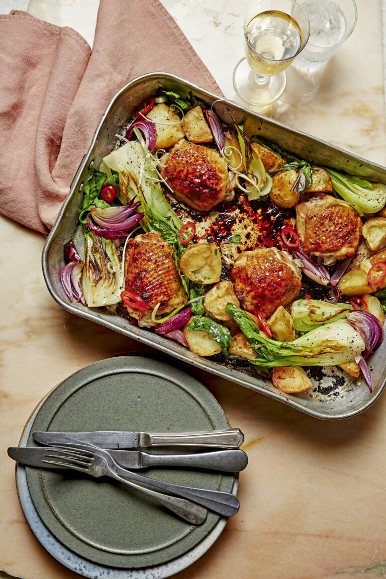 Sticky citroenkiptraybake