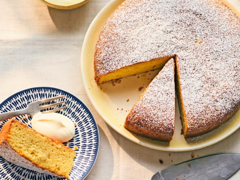 Citroen-olijfoliecake