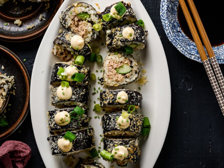 Crispy sushi met tonijn