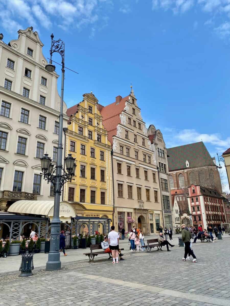 Grote marktplein (Rynek) in de Poolse stad Wroclaw