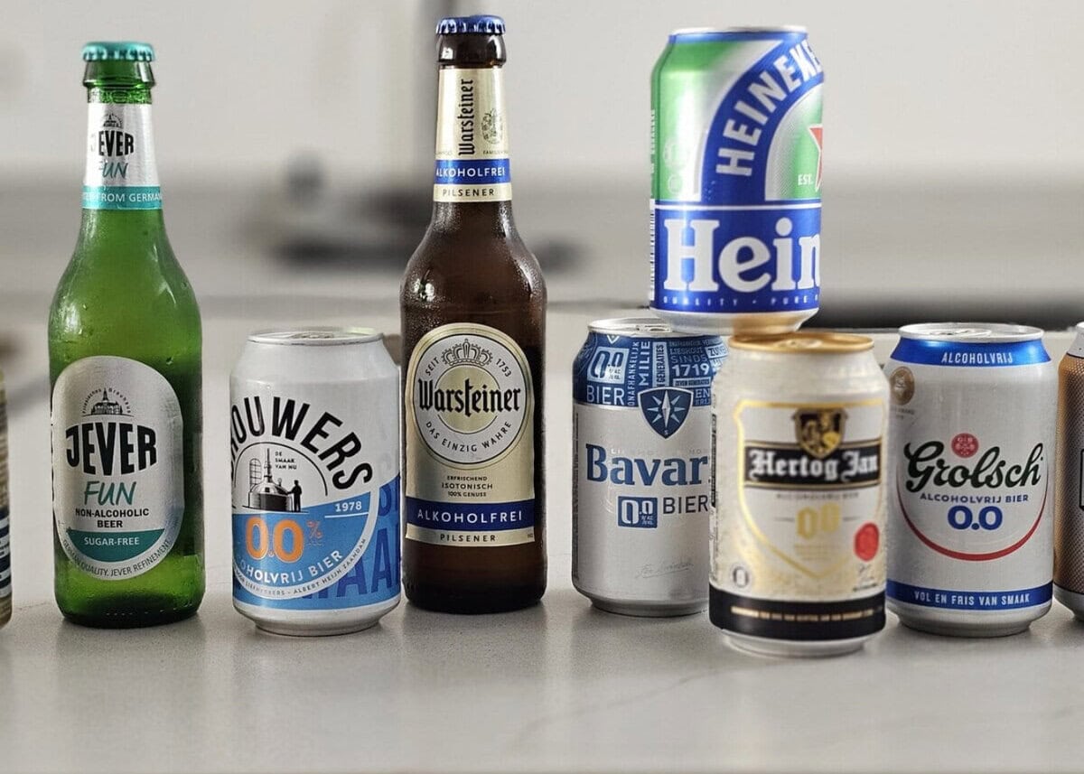 Alcoholvrij bier flesjes en blikjes
