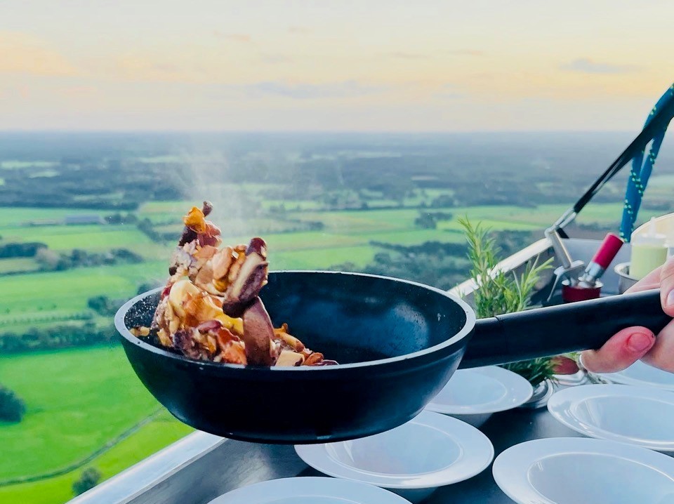 Koken in een luchtballon