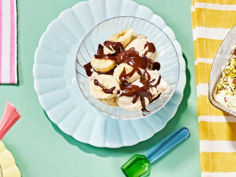 Bananenijs met cacao en tahin