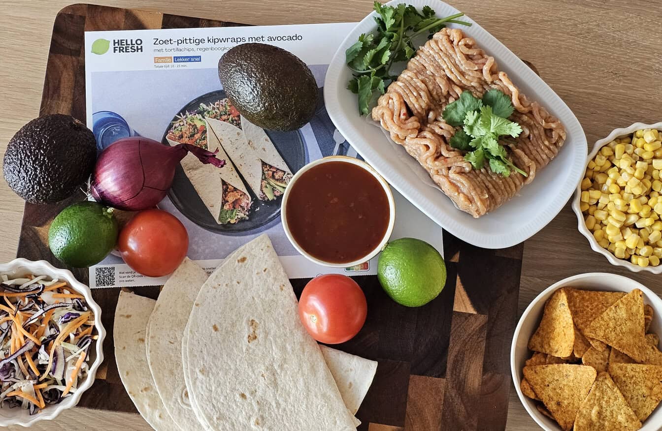 ingrediënten van kipwraps hellofresh