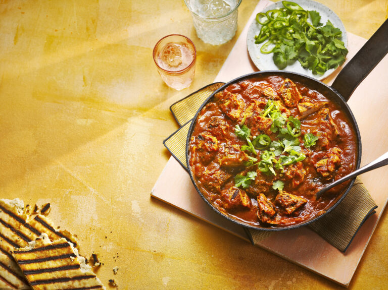 Curry met gegrilde kip