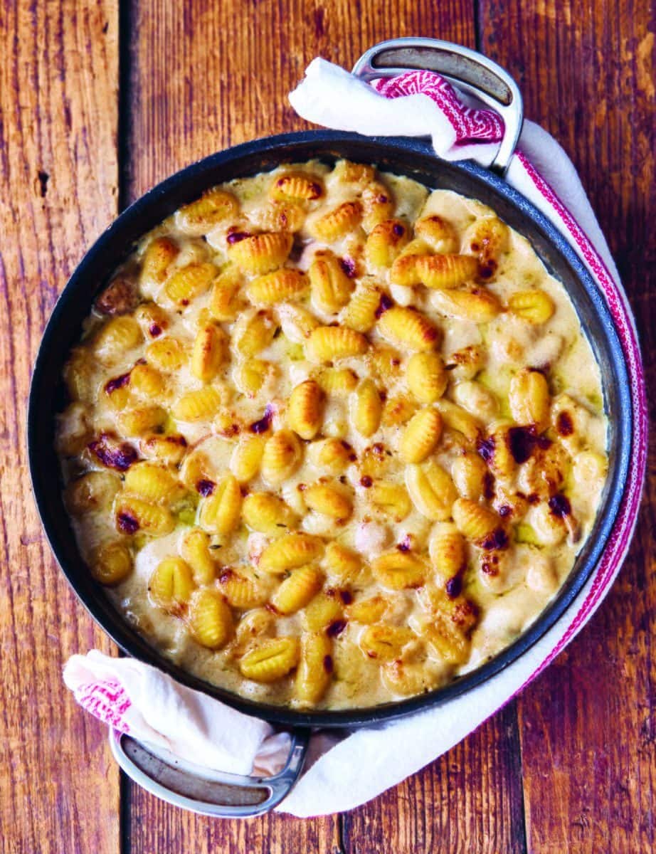 Gnocchi-hotpot met kip & champignons