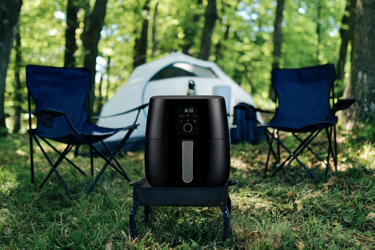 Airfryer op de camping
