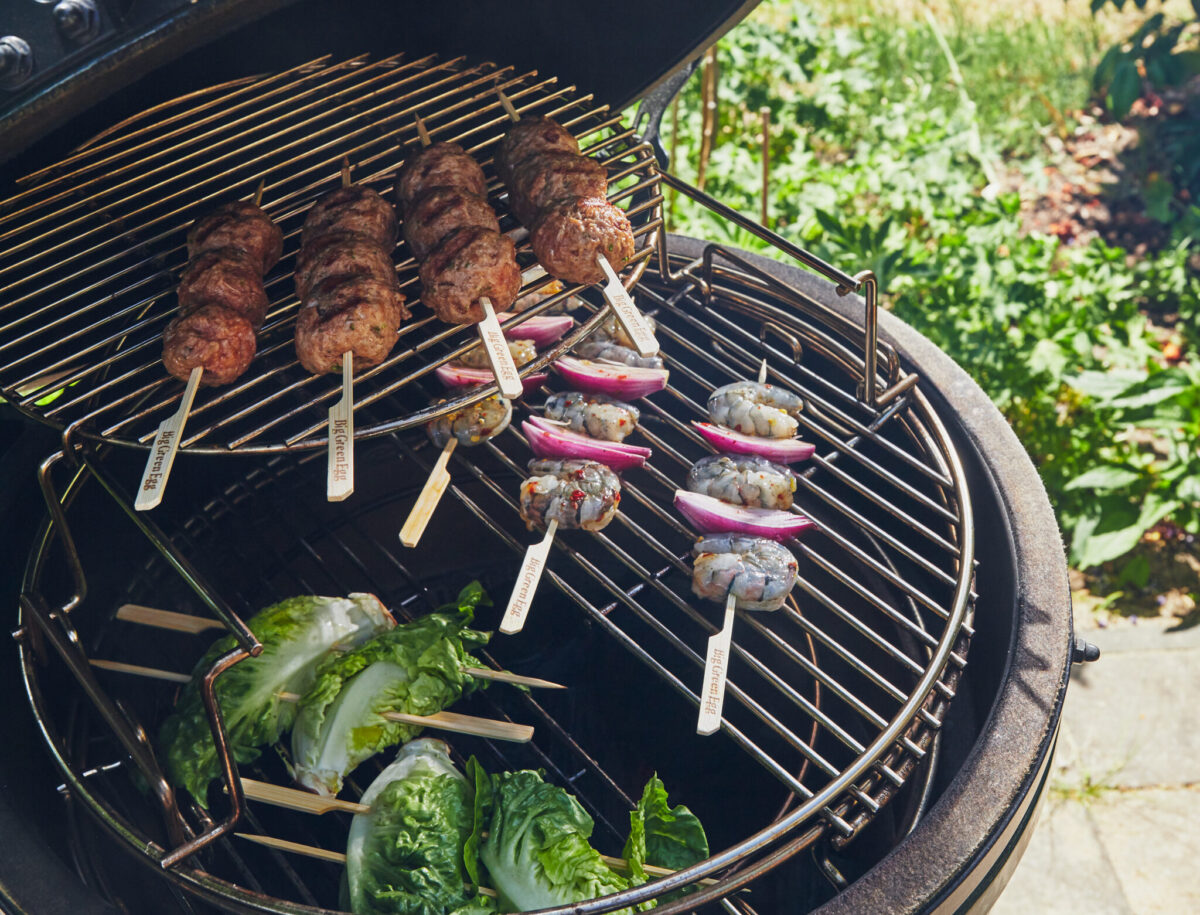spiesjes op de grill