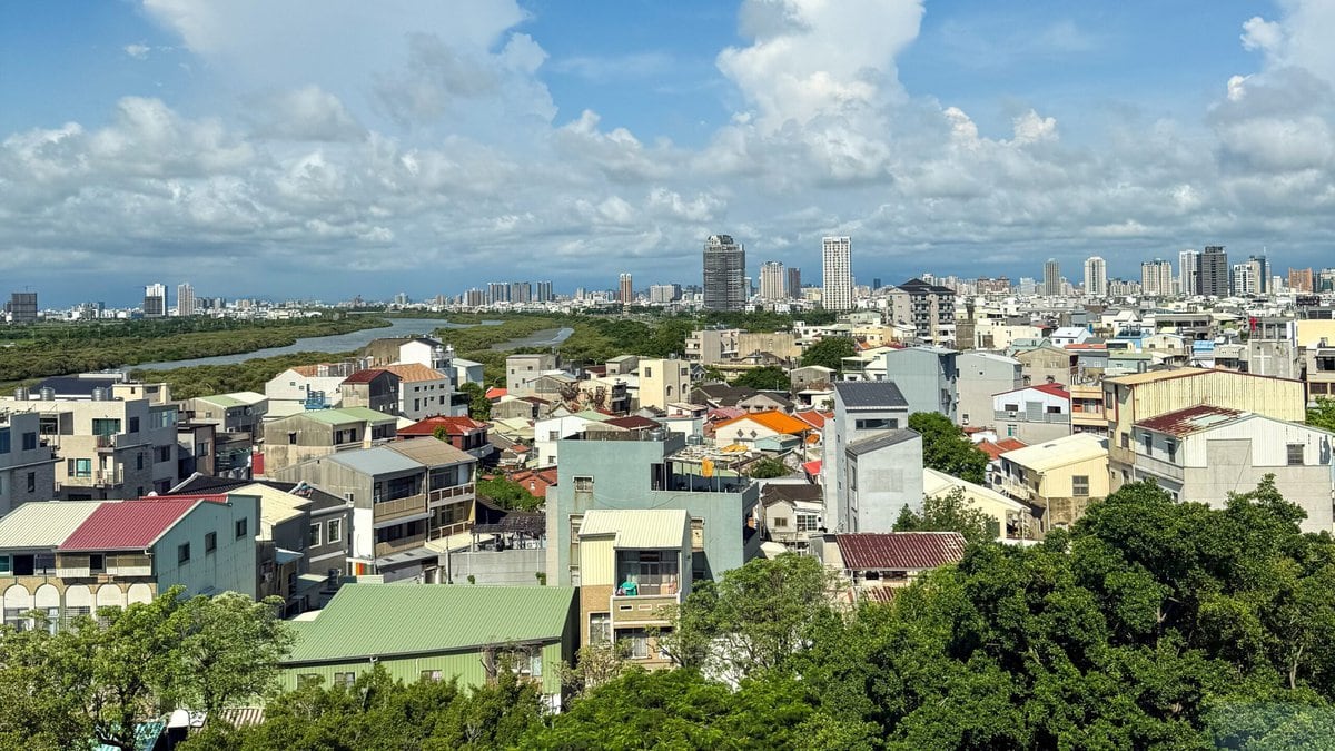 Uitzicht over de stad Tainan in Taiwan