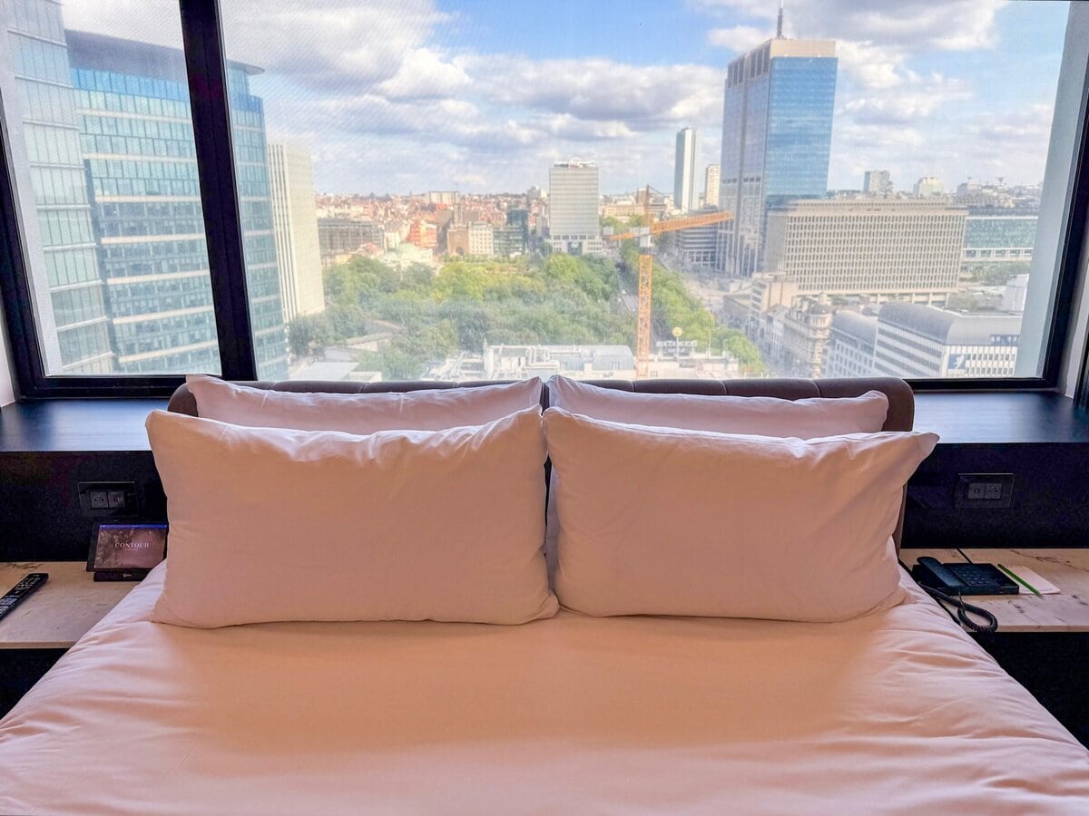 Uitzicht vanuit een hotelkamer in Cardo Brussels