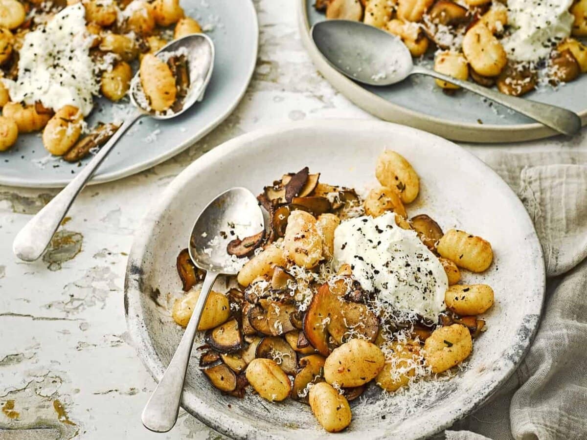 Gnocchi met champignons en parmezaan