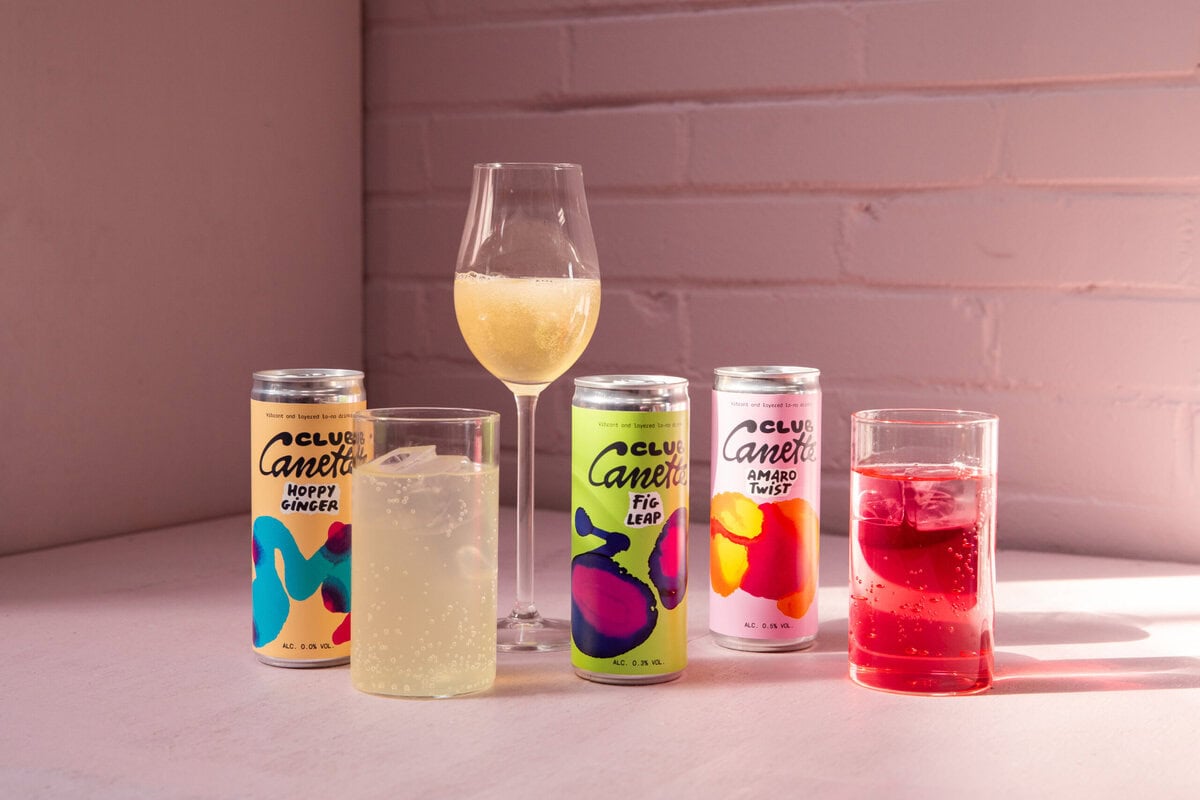 Club Canette drankjes met glazen