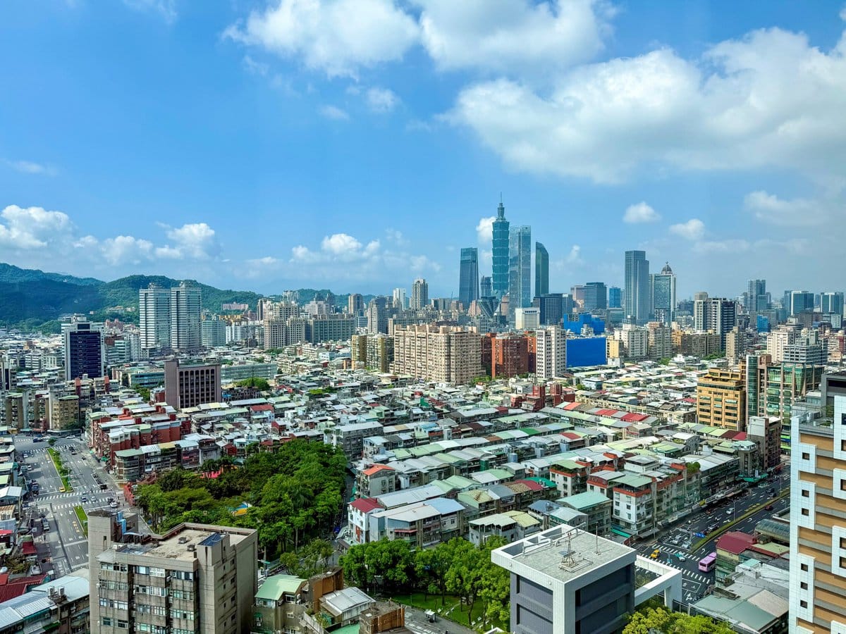 Uitzicht over Taipei, de hoofdstad van Taiwan