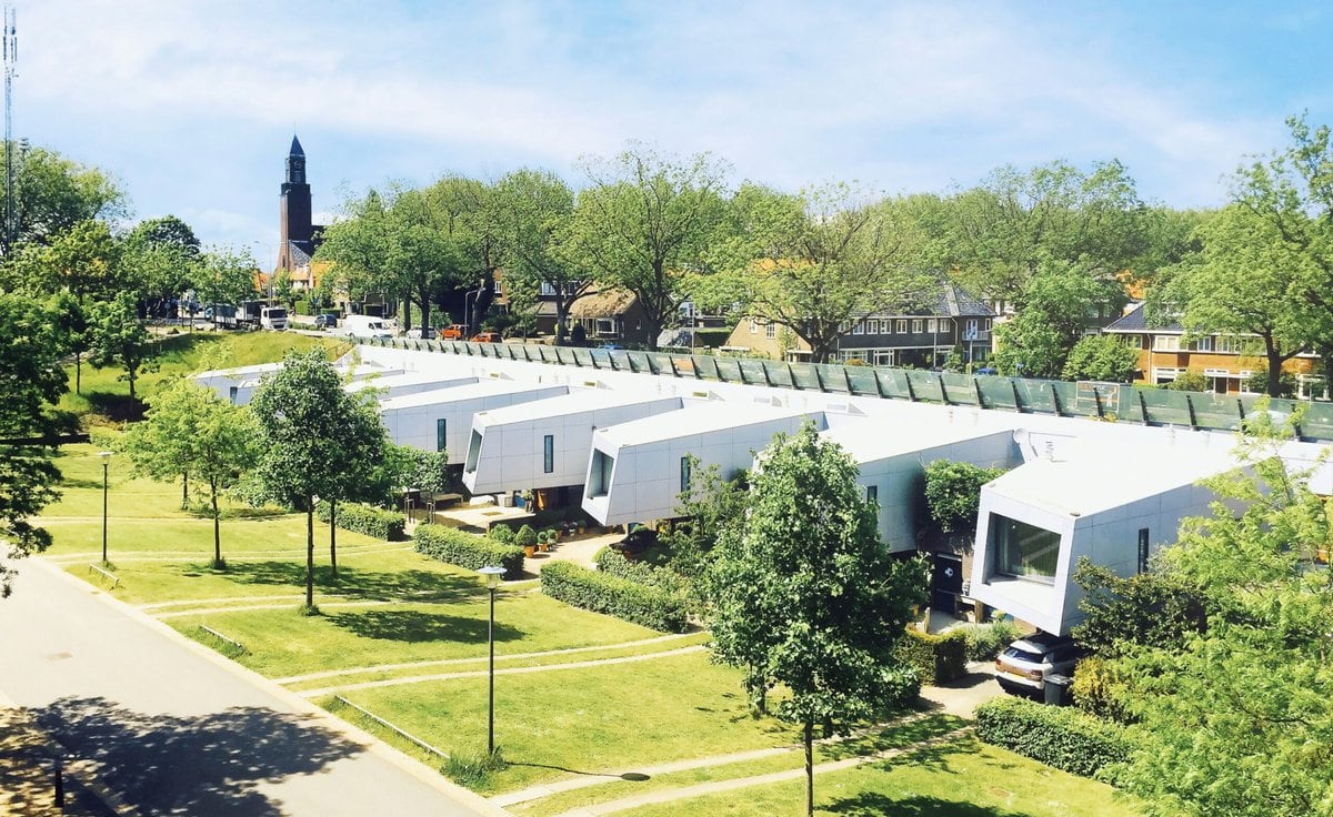 Moderne huizen in Hilversum