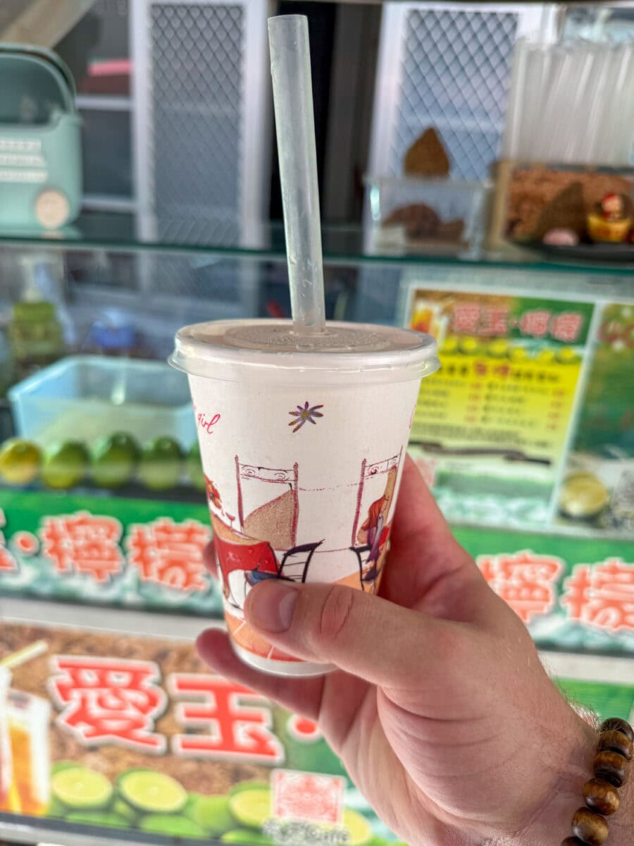 Verfrissend drankje met lokaal fruit in Taiwan