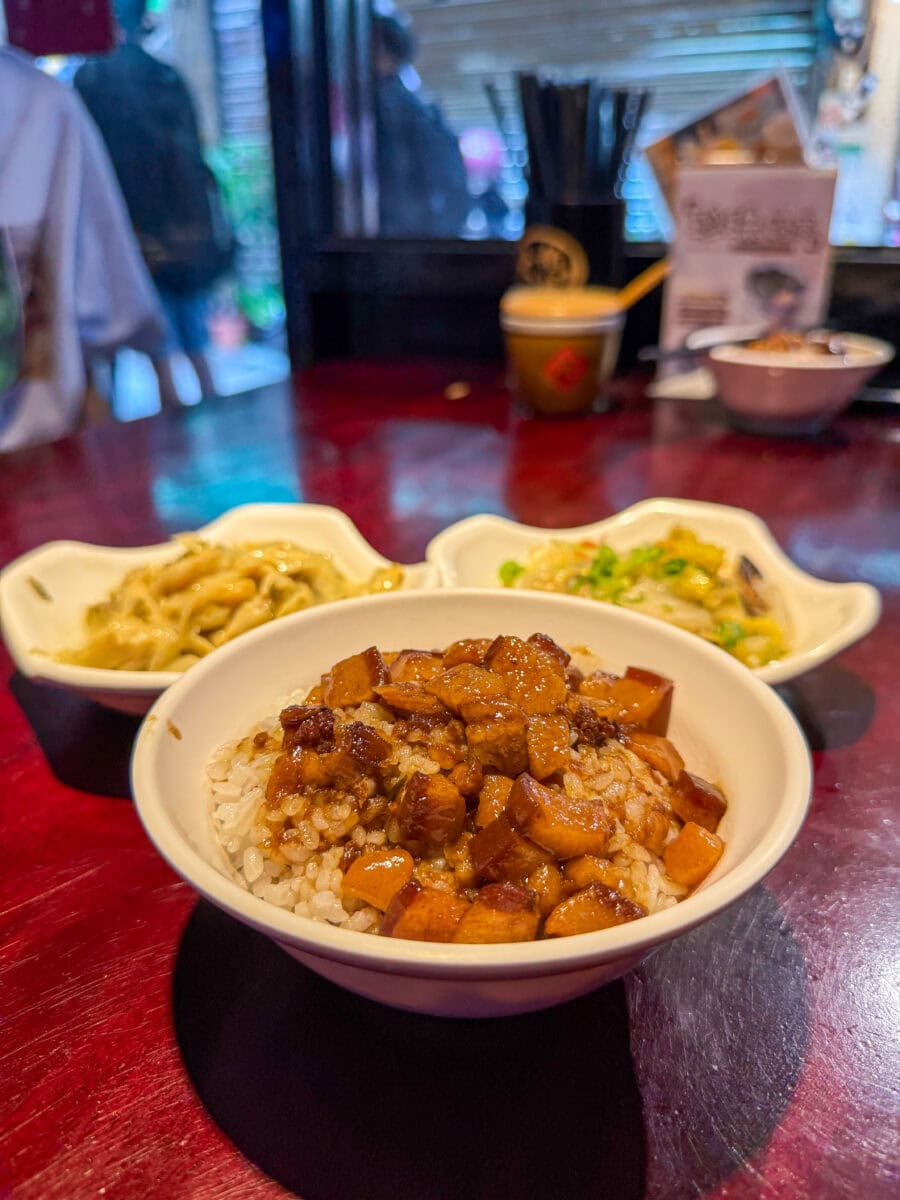 Dadaocheng Braised Pork Rice - rijst met gestoofd buikspek in Taipei
